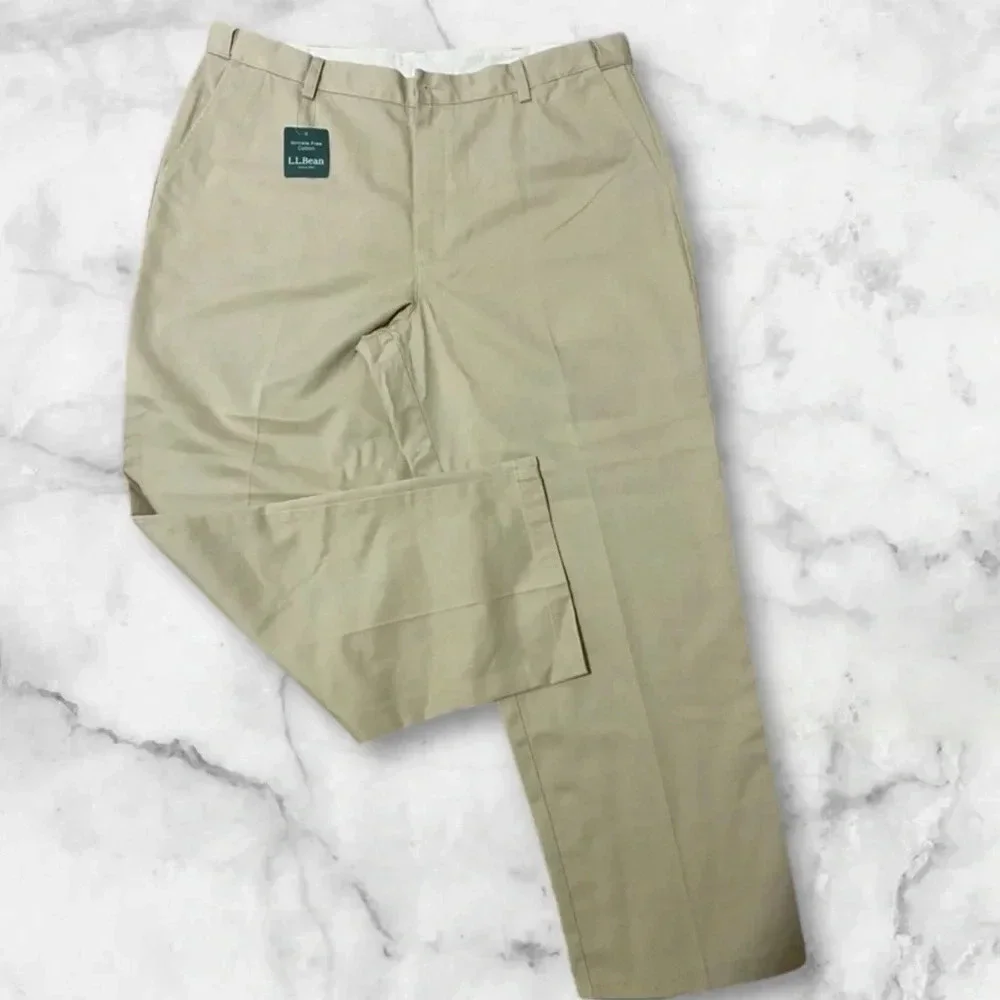 NWT Men's Wrinkle-Free, Natural Fit, Hidden Comfort, Plain Front - Picture 3 of 4